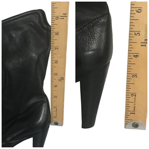 Michel Perry black‎ leather half boots size 38 EU - Picture 9 of 11